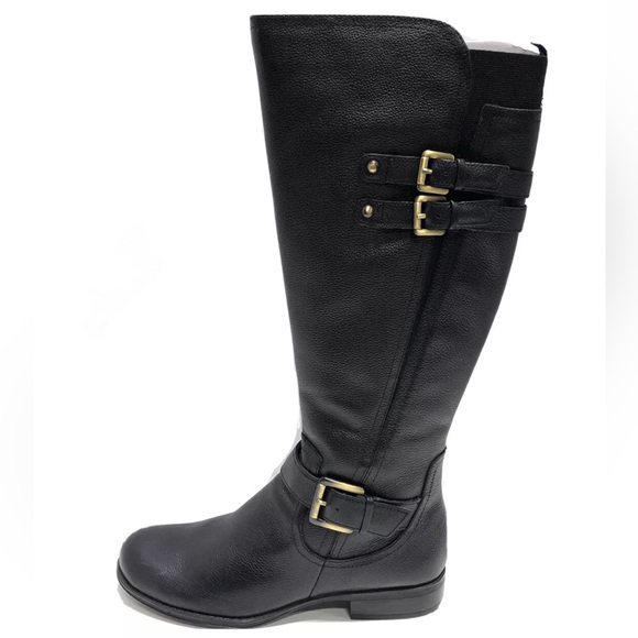 Naturalizer Women’s Jessie Black Leather Knee High Boots Size 7.5 M.